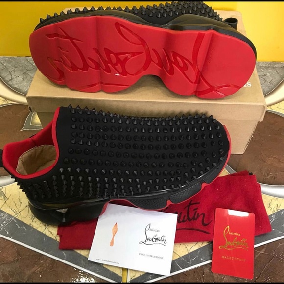 Women’s Christian Louboutin Spike Sock Donna Flat - Picture 5 of 6